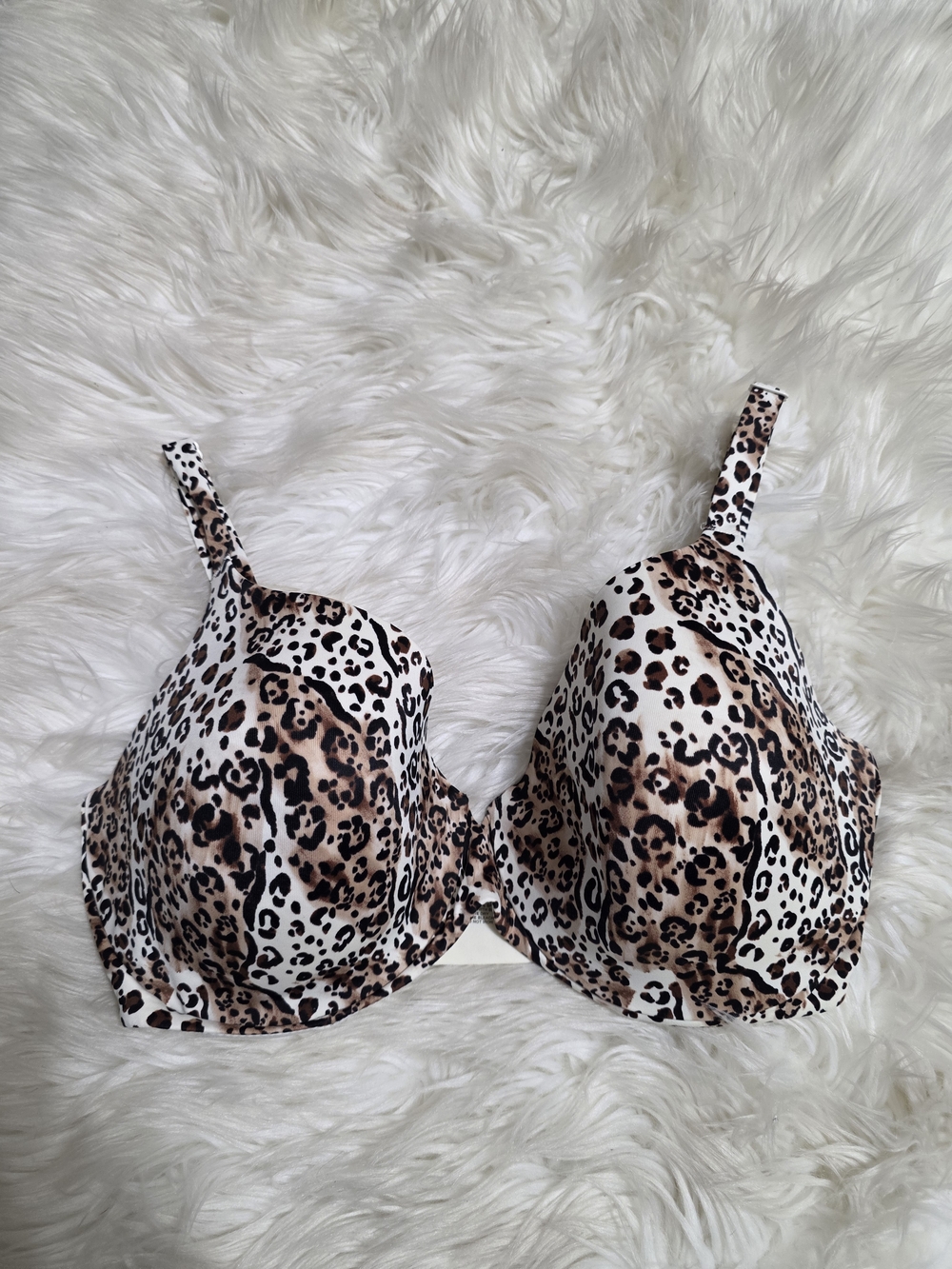 Leopard Print Underwire Bra - Brown/Black